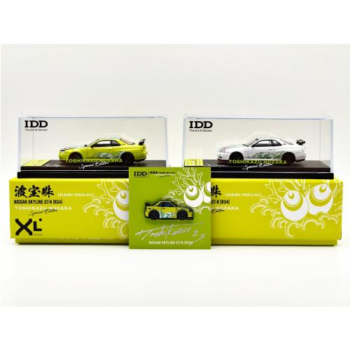 PIN LEENCUSTOMS IDD x Toshikazu Nozaka Nissan Skyline GT-R [R34] [Nami-Houju] INDONESIA DIECAST EXPO 2024